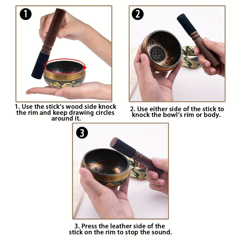 Meditation Sound Bowl - hand Hammered in Nepal for Yoga